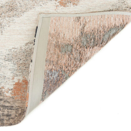 3' X 5' Gray and Orange Abstract Non Skid Area Rug