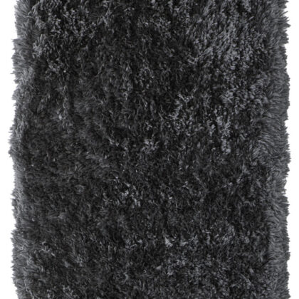 8' Gray Shag Hand Tufted Runner Rug