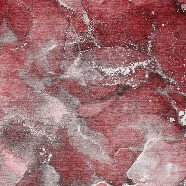 3' X 5' Merlot Abstract Washable Non Skid Indoor Outdoor Area Rug