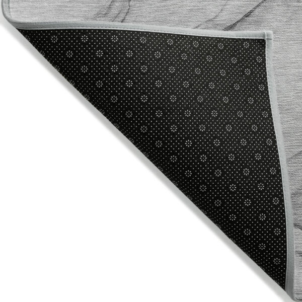10' X 14' Gray Abstract Washable Non Skid Indoor Outdoor Area Rug