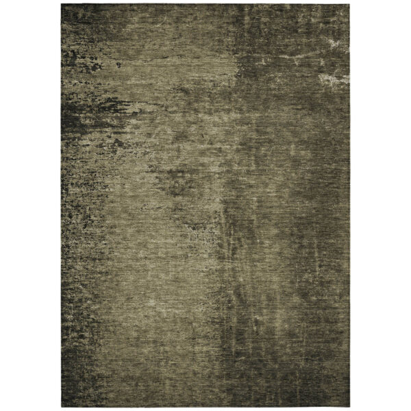 5' X 8' Gray Abstract Washable Non Skid Indoor Outdoor Area Rug