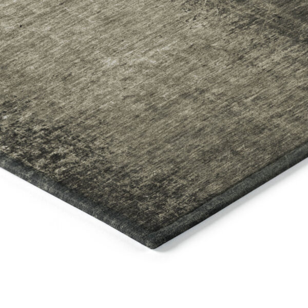 5' X 8' Gray Abstract Washable Non Skid Indoor Outdoor Area Rug