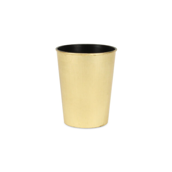 5" Gold Recycled Plastic Indoor Outdoor Round Pot Planter