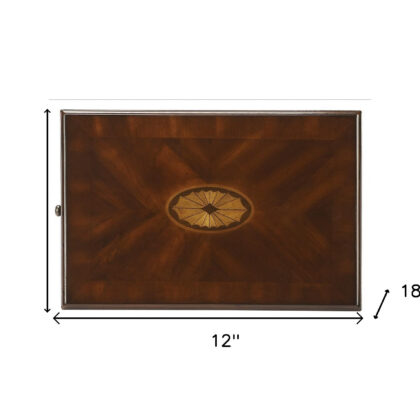 25" Dark Brown Manufactured Wood Rectangular End Table With Shelf