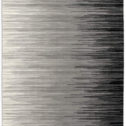 2' X 4' Black Abstract Dhurrie Area Rug