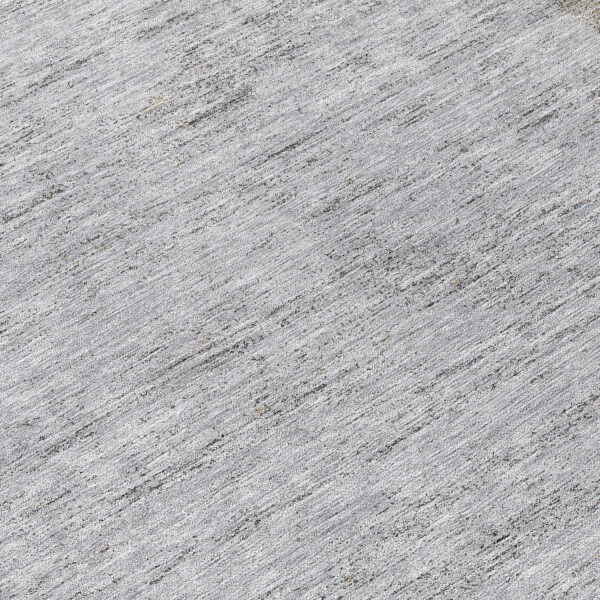 8' Taupe Beige And Blue Round Geometric Washable Indoor Outdoor Area Rug