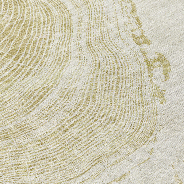 9' X 12' Khaki Beige And Taupe Abstract Washable Indoor Outdoor Area Rug