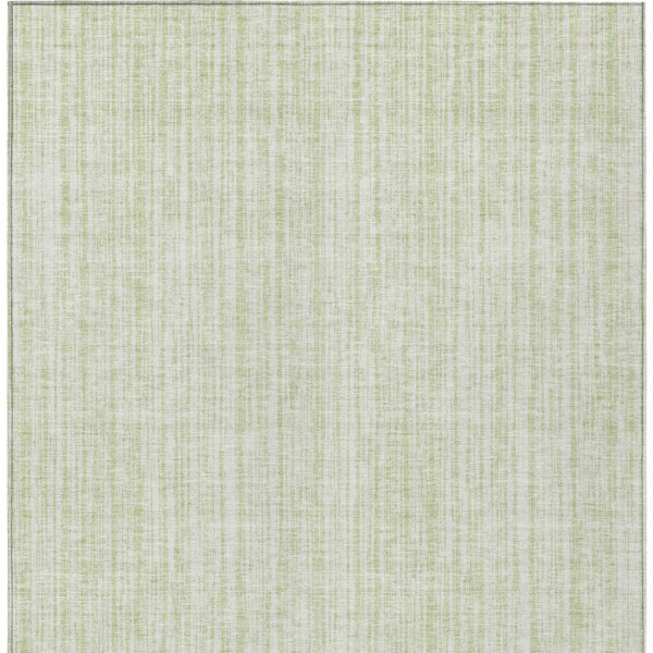 10' X 14' Mint Green And Ivory Striped Washable Indoor Outdoor Area Rug