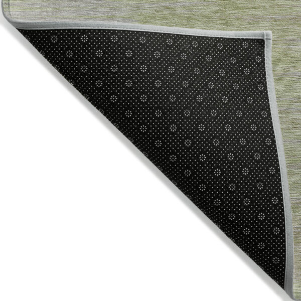 5' X 8' Sage And Artichoke Green Abstract Washable Indoor Outdoor Area Rug