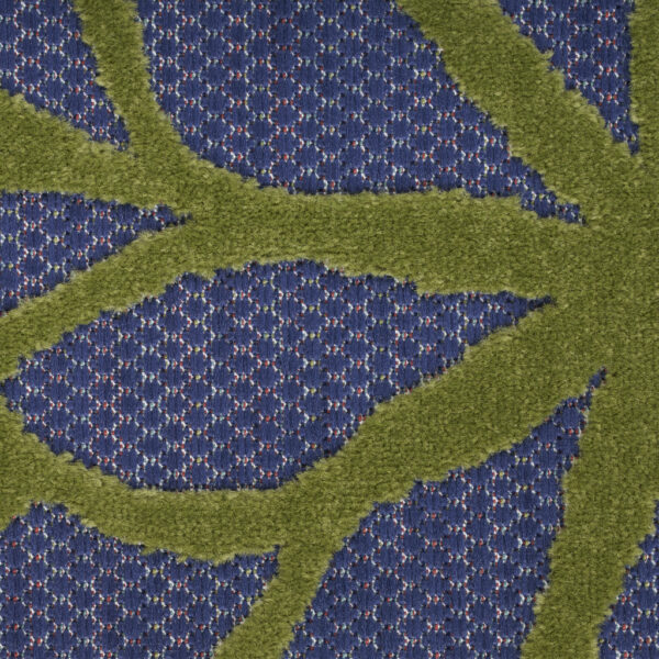 5' X 7' Blue Yellow and Green Indoor Outdoor Area Rug