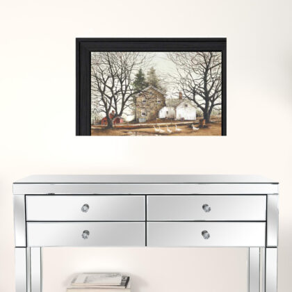 Cold Swim Black Framed Print Wall Art