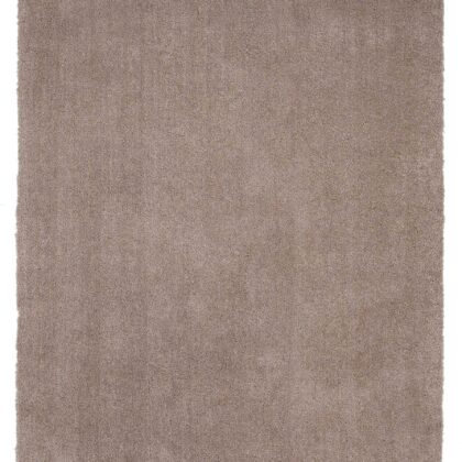 8' X 11' Solid Tan Beige Shag Area Rug