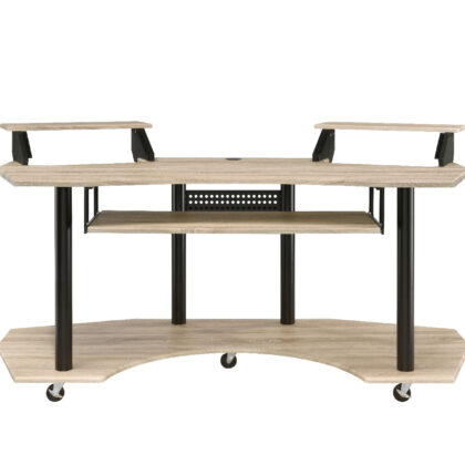 71" Natural and Black Music Recording Studio Desk