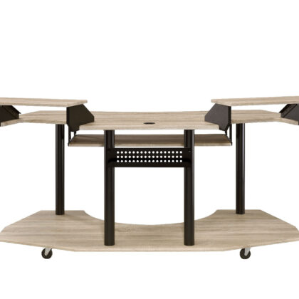 71" Natural and Black Music Recording Studio Desk