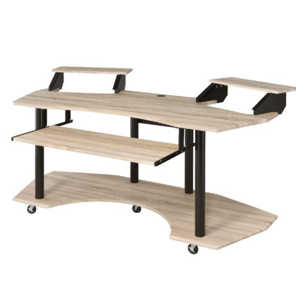 71" Natural and Black Music Recording Studio Desk