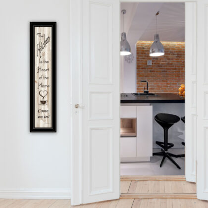Kitchen Is The Heart Of The Home 17 Black Framed Print Wall Art