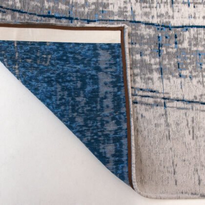 6' X 8' Blue and Gray Abstract Non Skid Area Rug