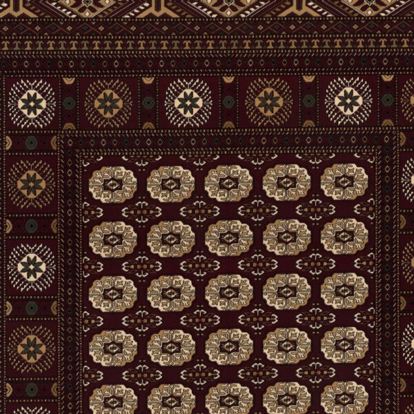 3’ x 13’ Red Eclectic Geometric Pattern Runner Rug