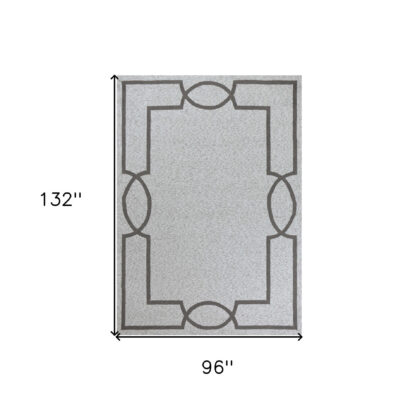 8' X 11' Ivory Indoor Outdoor Area Rug