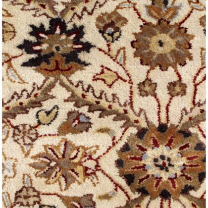 5' x 8' Ivory and Black Oriental Hand Tufted Non Skid Area Rug