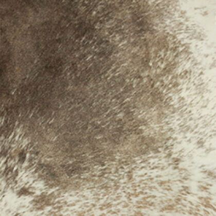 6' x 7' Brown and White Cowhide Hand Knotted Area Rug