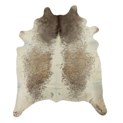 6' x 7' Brown and White Cowhide Hand Knotted Area Rug