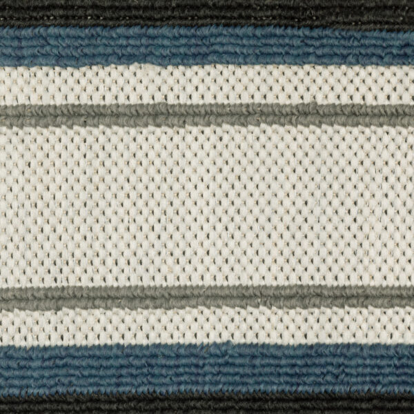 10' x 13' Blue and Beige Geometric Stain Resistant Indoor Outdoor Area Rug