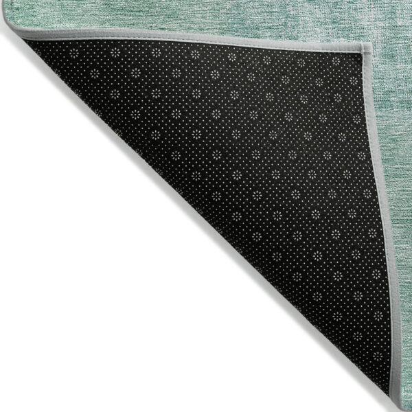 5' X 8' Teal Blue Sage And Green Patchwork Washable Indoor Outdoor Area Rug