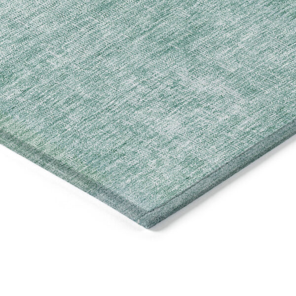 5' X 8' Teal Blue Sage And Green Patchwork Washable Indoor Outdoor Area Rug