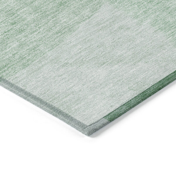 5' X 8' Green And Mint Green Geometric Washable Indoor Outdoor Area Rug