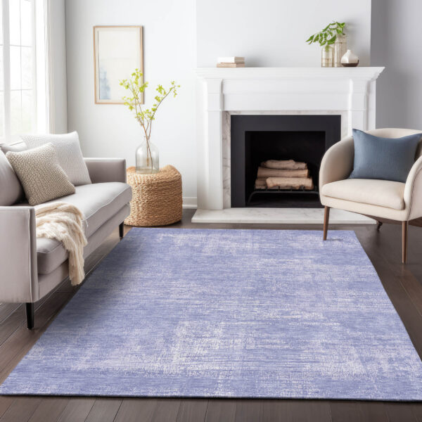 3' X 5' Lavender Purple And Lilac Abstract Washable Indoor Outdoor Area Rug