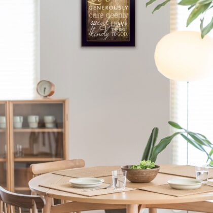 Live Simply 1 Black Framed Print Wall Art