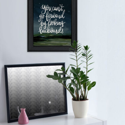 Go Forwards Not Backwards 2 Black Framed Print Wall Art