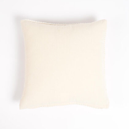 16" X 16" White Check Cotton Pillow Cover