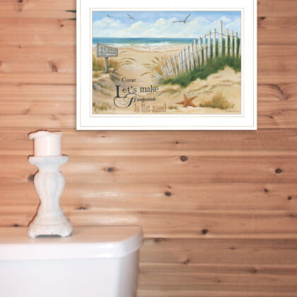 Footprint 2 White Framed Print Wall Art