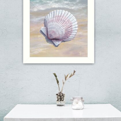 Scallop White Framed Print Wall Art