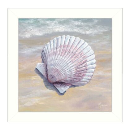 Scallop White Framed Print Wall Art