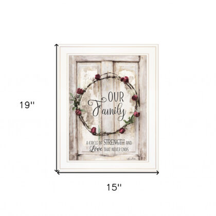 Our Family 1 White Framed Print Wall Art