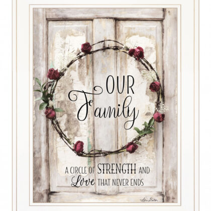Our Family 1 White Framed Print Wall Art