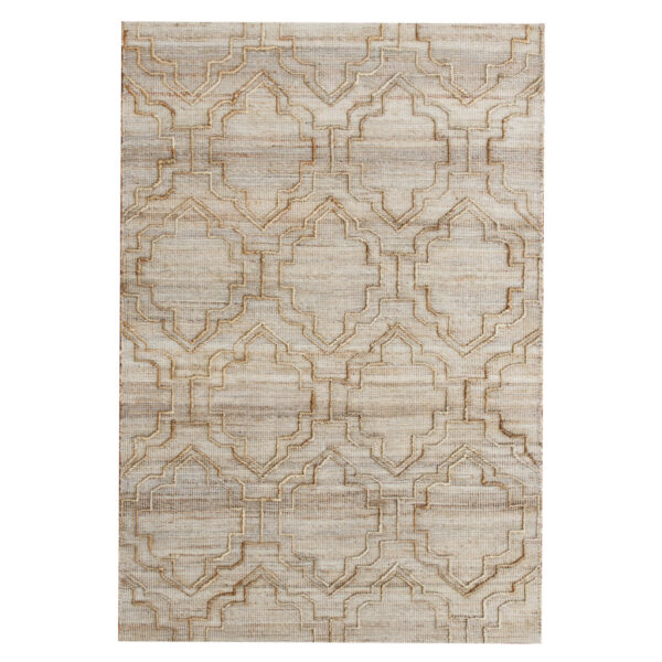 5' x 8' Brown Trellis Hand Woven Area Rug