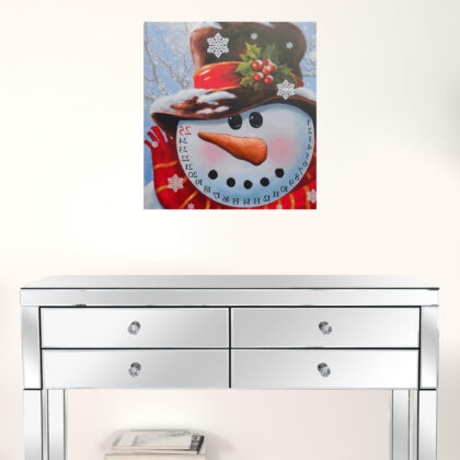 Count Down To Christmas - Snowman Canvas Wrapped Canvas Print Wall Art