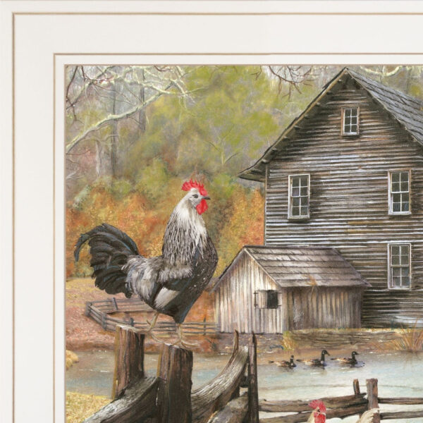 Down On The Farm I White Framed Print Wall Art