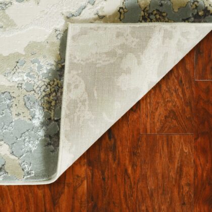 5' X 8' Sand Gray and Green Abstract Area Rug