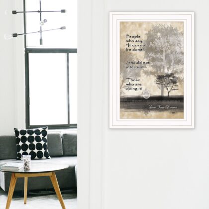Live Your Dreams White Framed Print Wall Art