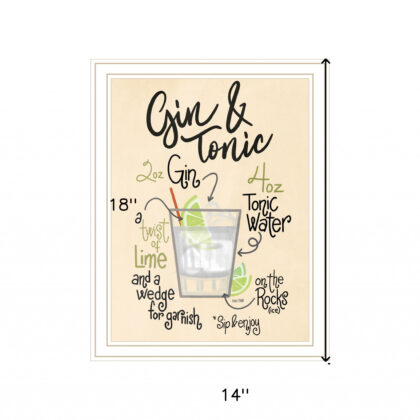 Gin and Tonic White Framed Print Wall Art