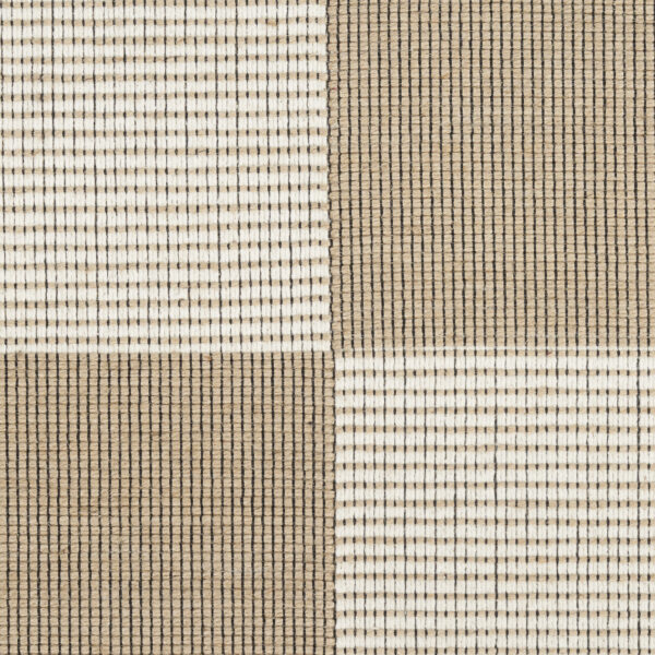 5' x 7' Natural and Ivory Geometric Power Loom Washable Non Skid Area Rug