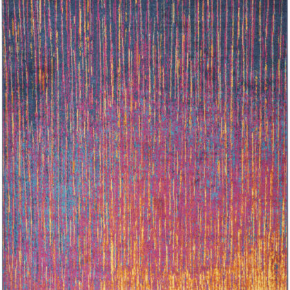 9' x 12' Fuchsia Abstract Power Loom Area Rug