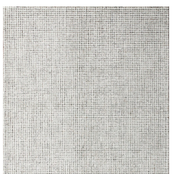 5' x 7' Gray and Ivory Wool Checkered Hand Tufted Area Rug