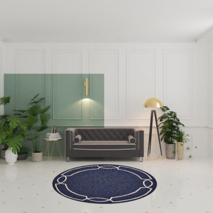 7' Square   Uv Treated Polypropylene Ocean Area Rug
