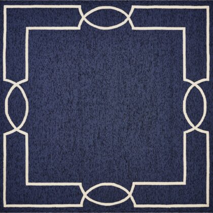 7' Square   Uv Treated Polypropylene Ocean Area Rug